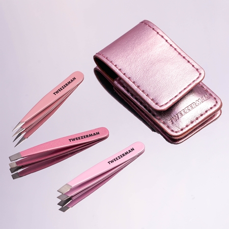 Tweezerman Micro Mini set pro úpravu obočí + pouzdro