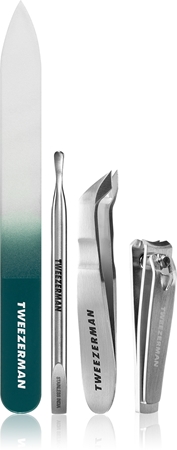Tweezerman Ready To Celebrate Emerald Shimmer set pentru manichiură perfectă