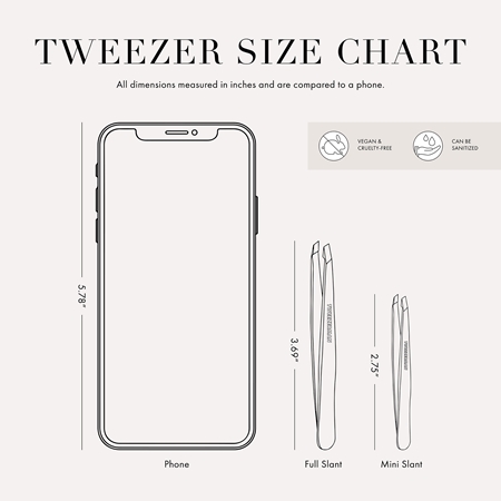 Tweezerman Mini Slant Studio Collection kampinis pincetas mini