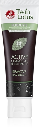 Twin Lotus Herbaliste Active Charcoal φυτική οδοντόκρεμα χωρίς φθόριο