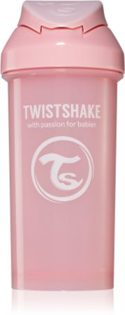 Twistshake Straw Cup Pink botella con pajita
