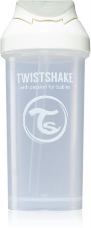 Twistshake Straw Cup White kulacs szívószállal