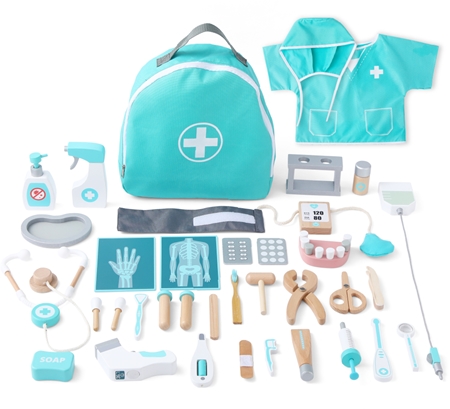 UMU Toys Deluxe doctor's set aktiveeriv mänguasi puidust