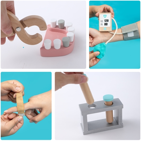 UMU Toys Deluxe doctor's set aktiveeriv mänguasi puidust