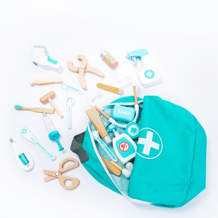 UMU Toys Deluxe doctor's set aktiveeriv mänguasi puidust