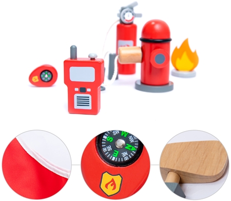 UMU Toys Firefighter set atividades para brincar de madeira