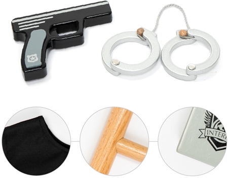 UMU Toys Police set aktiviteter leksak av trä