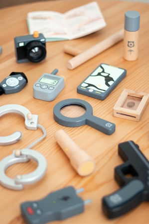 UMU Toys Police set aktiviteter leksak av trä