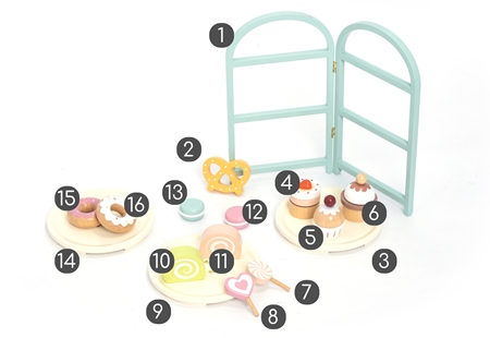 UMU Toys Dessert set atividades para brincar de madeira