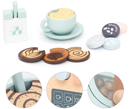 UMU Toys Coffee maker aktiviteter leksak av trä