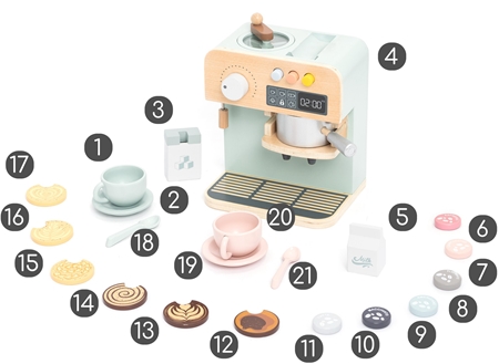 UMU Toys Coffee maker aktiviteter leksak av trä