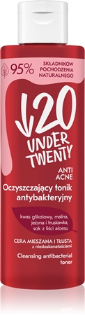 Under Twenty ANTI! ACNE tónico de limpeza para pele com imperfeições