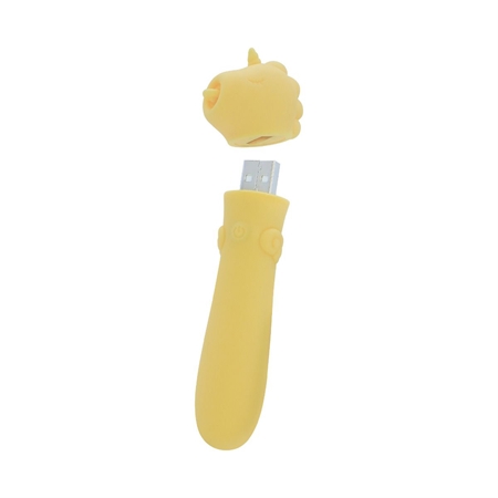 Unihorn USB Bullet vibrator with clitoral stimulator