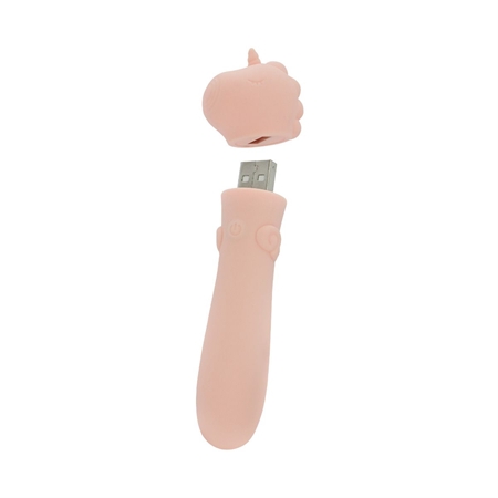 Unihorn USB Bullet vibrator med klitorisstimulator