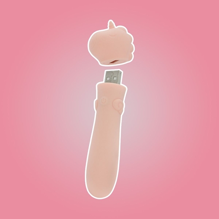 Unihorn USB Bullet vibrator med klitorisstimulator