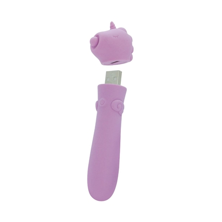 Unihorn USB Bullet Vibrator mit Klitorisstimulator