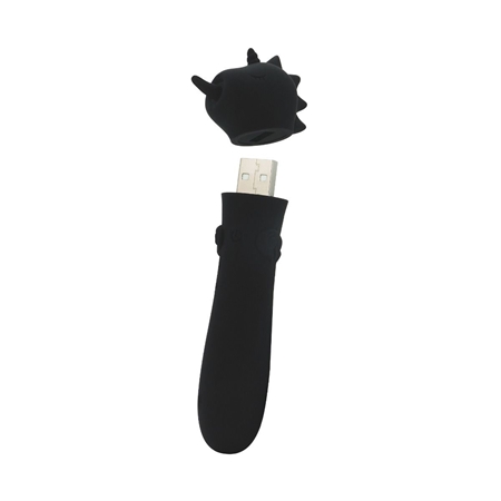 Unihorn USB Bullet vibrator med klitorisstimulator