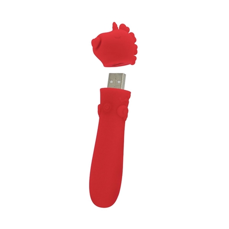Unihorn USB Bullet Vibrator mit Klitorisstimulator