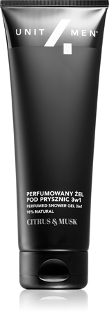 Unit4Men Perfumed shower gel shampoo, balsamo e gel doccia 3 in 1 con profumazione