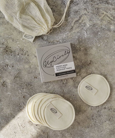 UpCircle Hemp and Cotton Makeup Pads vatos diskeliai makiažui ir odai valyti