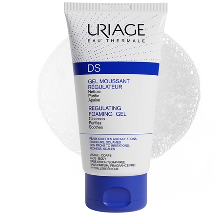Uriage DS Gel Moussant Régulateur gel apaisant pour peaux sèches avec démangeaisons
