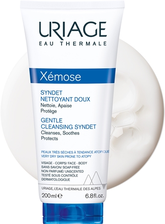 Uriage Xémose Gentle Cleansing Syndet jemný čisticí gelový krém pro suchou až atopickou pokožku