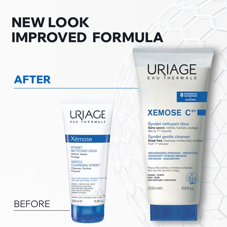 Uriage Xemose C8+ Syndet Gentle Cleanser syndet pour peaux sèches à atopiques