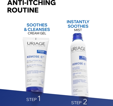 Uriage Xemose C8+ Syndet Gentle Cleanser syndet pour peaux sèches à atopiques