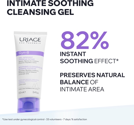 Uriage Gyn-Phy Gyn-8 Soothing Cleansing Gel Intimate Hygiene gel para higiene íntima para pele irritada