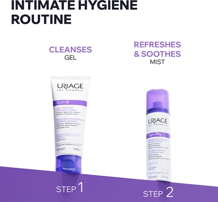 Uriage Gyn-Phy Gyn-8 Soothing Cleansing Gel Intimate Hygiene gel para higiene íntima para pele irritada