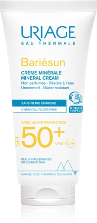 Uriage Bariésun Mineral Cream SPF 50+ crema de fata cu minerale pentru protectie SPF 50+