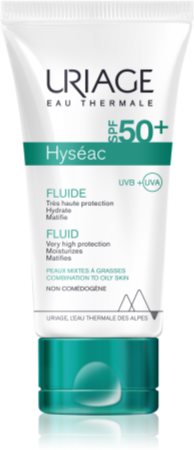 Uriage Hyséac Fluid SPF 50+ fluido hidratante com efeito mate SPF 50+