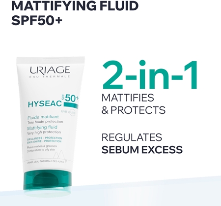 Uriage Hyseac Mattifying Fluid SPF 50+ matující fluid s hydratačním účinkem SPF 50+