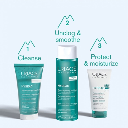 Uriage Hyséac Fluide SPF 50+ fluide hydratant matifiant SPF 50+
