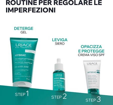 Uriage Hyseac Mattifying Fluid SPF 50+ lozione idratante opacizzante SPF 50+