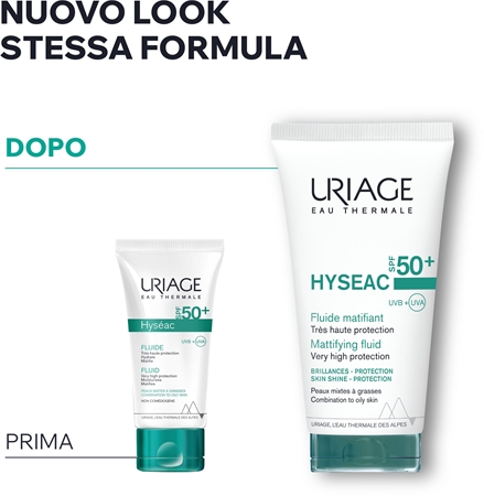 Uriage Hyseac Mattifying Fluid SPF 50+ lozione idratante opacizzante SPF 50+