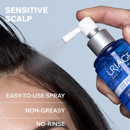 Uriage DS HAIR Lotion Antipelliculaire Régulatrice spray apaisant pour cuir chevelu sec avec démangeaisons