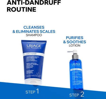 Uriage DS HAIR Lotion Antipelliculaire Régulatrice spray apaisant pour cuir chevelu sec avec démangeaisons