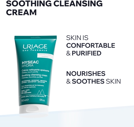 Uriage Hyseac Hydra Soothing Cleansing Cream crème lavante apaisante pour peaux sèches et irritées après un traitement anti-acné