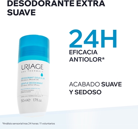 Uriage Hygiène Gentle Deodorant desodorante roll-on suave sin aluminio