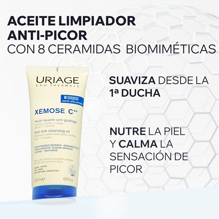 Uriage Xemose C8+ Anti-Itch Cleansing Oil aceite limpiador calmante para pieles secas y con eczema