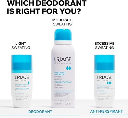 Uriage Hygiène Fresh Deodorant purškiamasis dezodorantas su 24 val. trunkančia apsauga