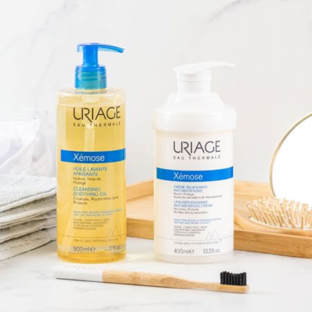 Uriage Xémose Cleansing Soothing Oil заспокоююча очищуюча олійка для обличчя та тіла