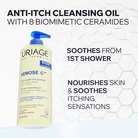 Uriage Xemose C8+ Anti-Itch Cleansing Oil Soothing Cleansing Oil for dry skin and eczema