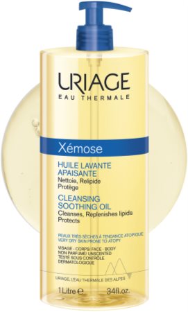 Uriage Xémose Cleansing Soothing Oil заспокоююча очищуюча олійка для обличчя та тіла