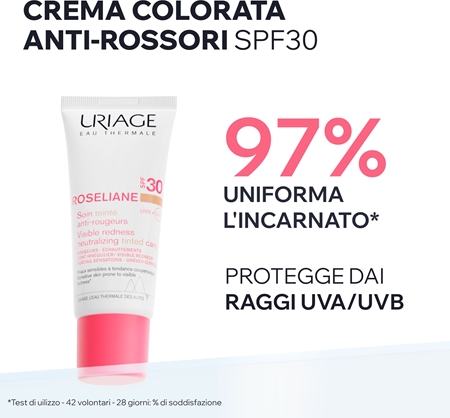 Uriage Roseliane CC Cream SPF 30 CC cream per pelli sensibili con tendenza all'arrossamento