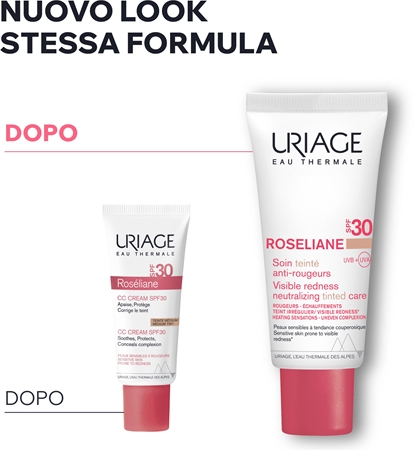 Uriage Roseliane CC Cream SPF 30 CC cream per pelli sensibili con tendenza all'arrossamento