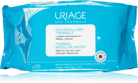 Uriage Hygiène Eau Micellaire Thermale - Peaux Normales a Séches lingettes démaquillantes pour peaux normales et sèches