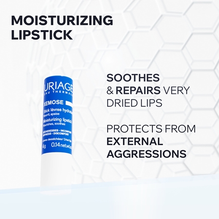 Uriage Xémose Moisturizing Lipstick raminamasis balzamas lūpoms