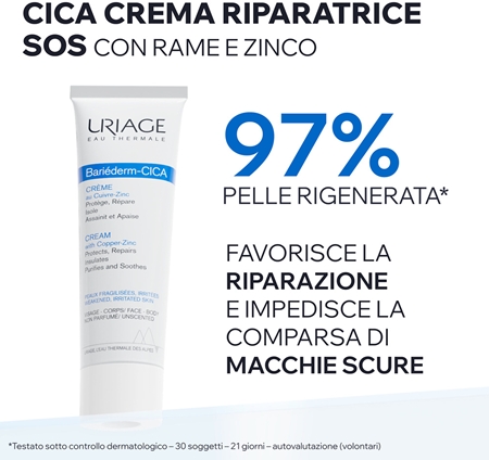 Uriage Bariéderm Cica-Cream with Copper-Zinc crema riparatrice con miele e zinco con pantenolo